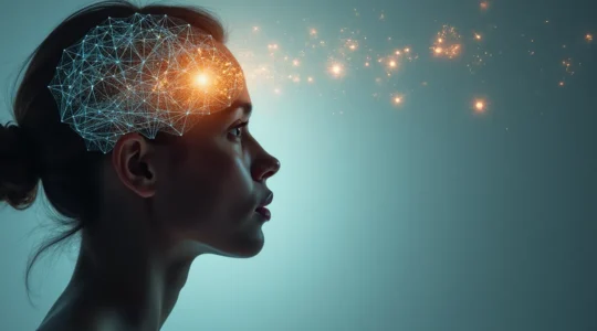 Una mente umana che si trasforma da una forma chiusa e ristretta a una forma esplosiva e ramificata, simbolo dello sblocco della capacità di trovare soluzioni innovative