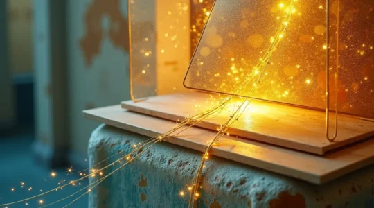 Concetto visivo astratto che rappresenta i segreti nascosti della pittura italiana