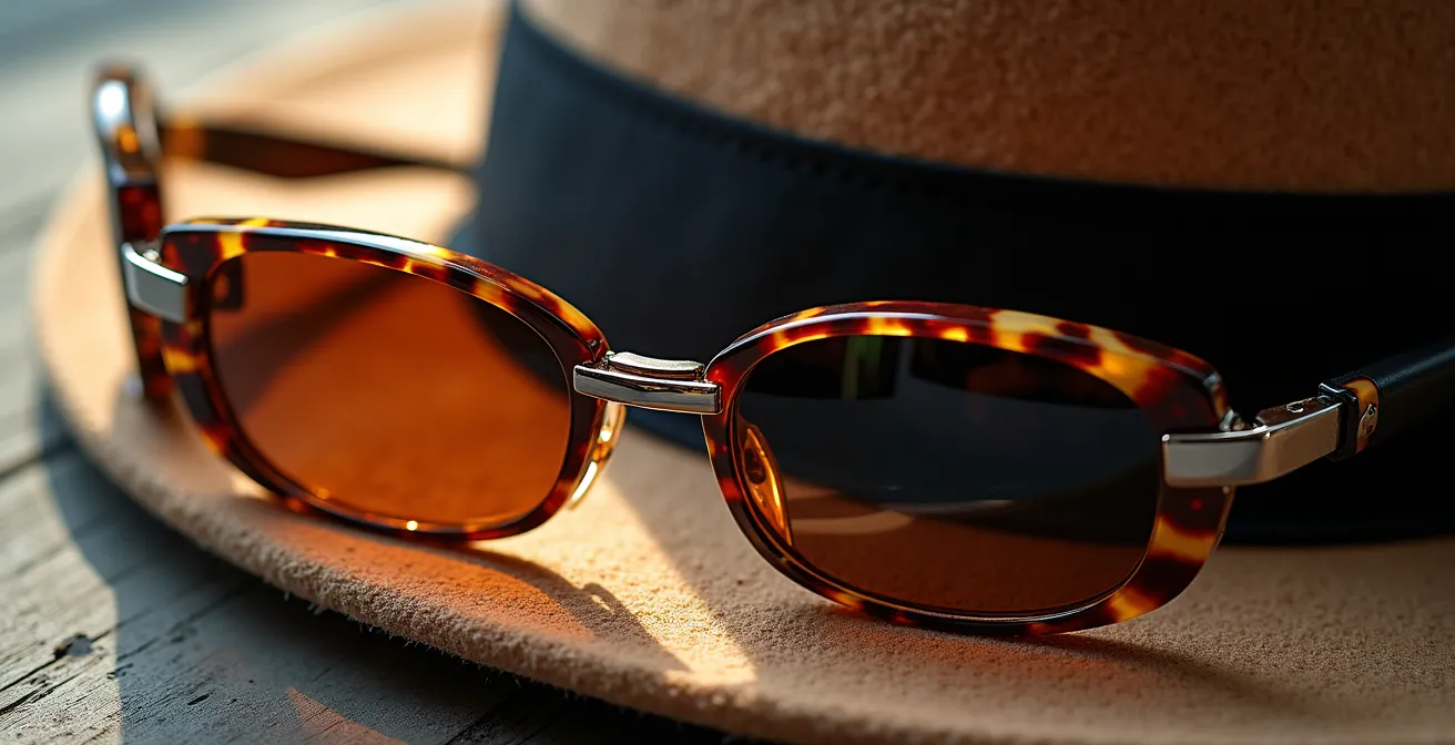 Cappello Borsalino e accessori statement italiani in composizione artistica