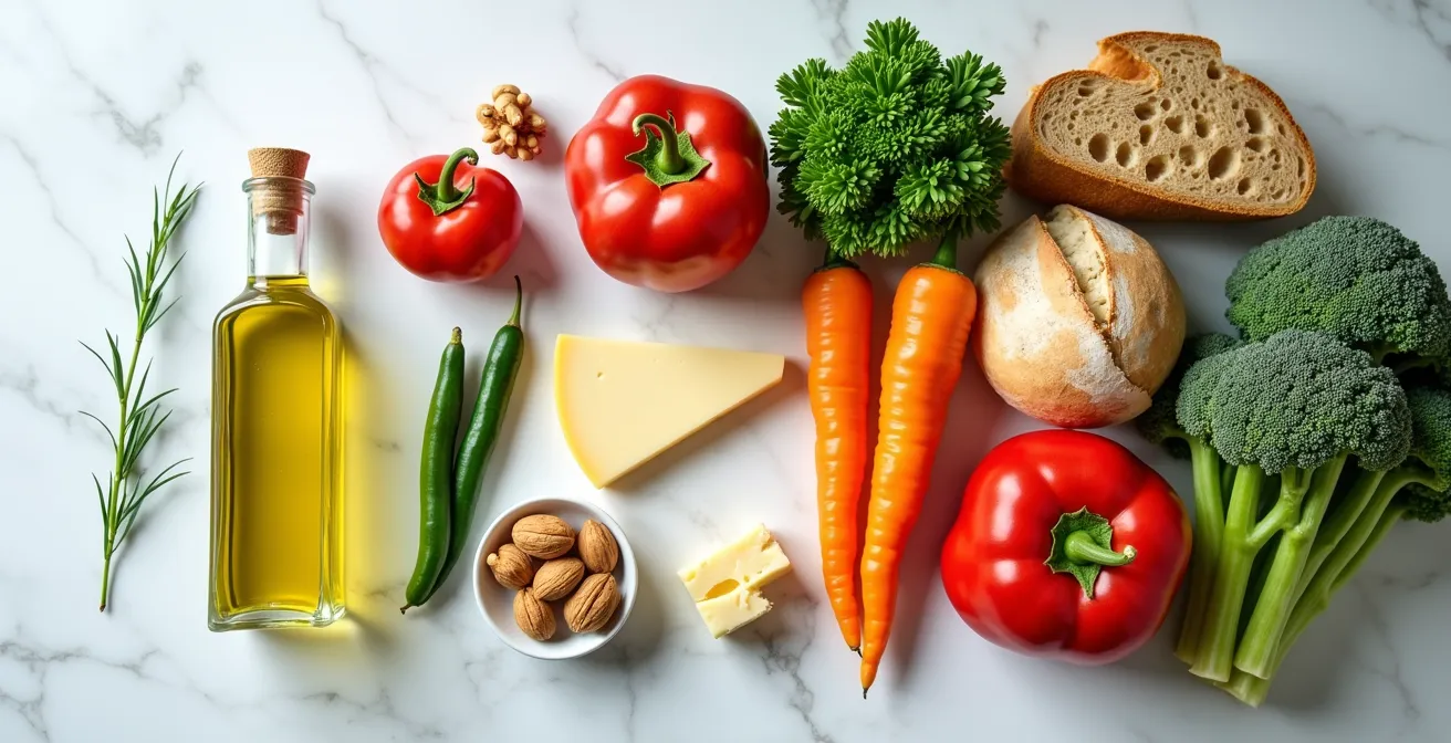 Composizione minimalista di elementi essenziali per la salute quotidiana