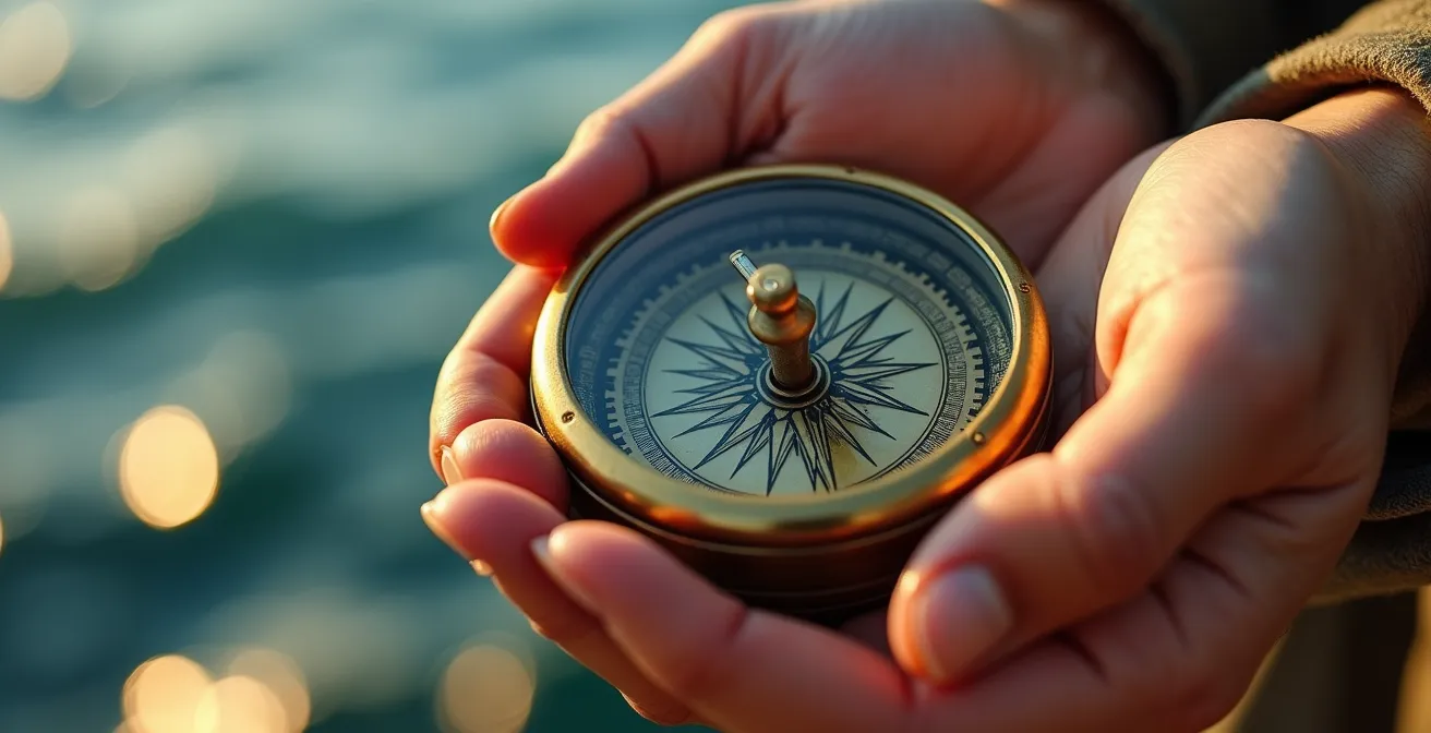 Viaggiatore moderno su scogliera italiana guarda il mare mediterraneo